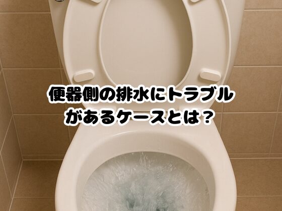 便器側の排水にトラブルがあるケース